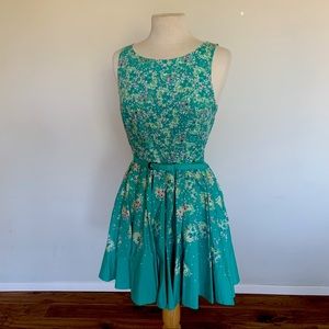 LC Lauren Conrad Floral Pleated Fit & Flare Dress